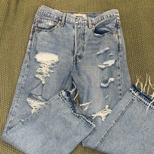 Levi’s Distressed Blue Jeans